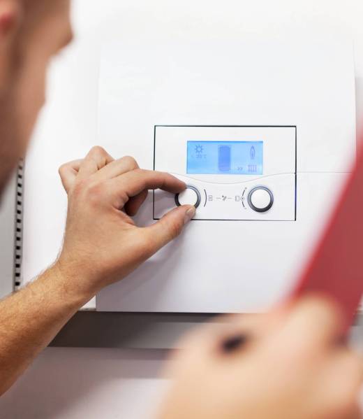 Male Engineer working in temperature control room